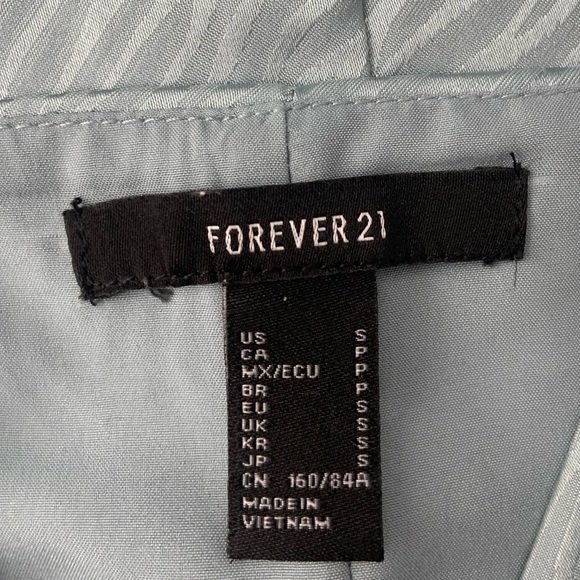 Teal Satin Mini Slip Dress - Picture 7 of 9